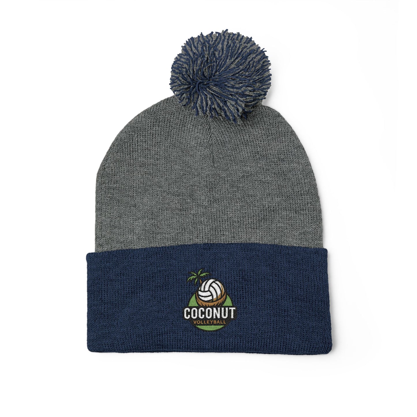 Cozy Embroidered Pom-Pom Knit Cap – Winter Hat, Casual Beanie, Gift for Him or Her, Outdoor Essentials, Trendy Cold Weather Accessory