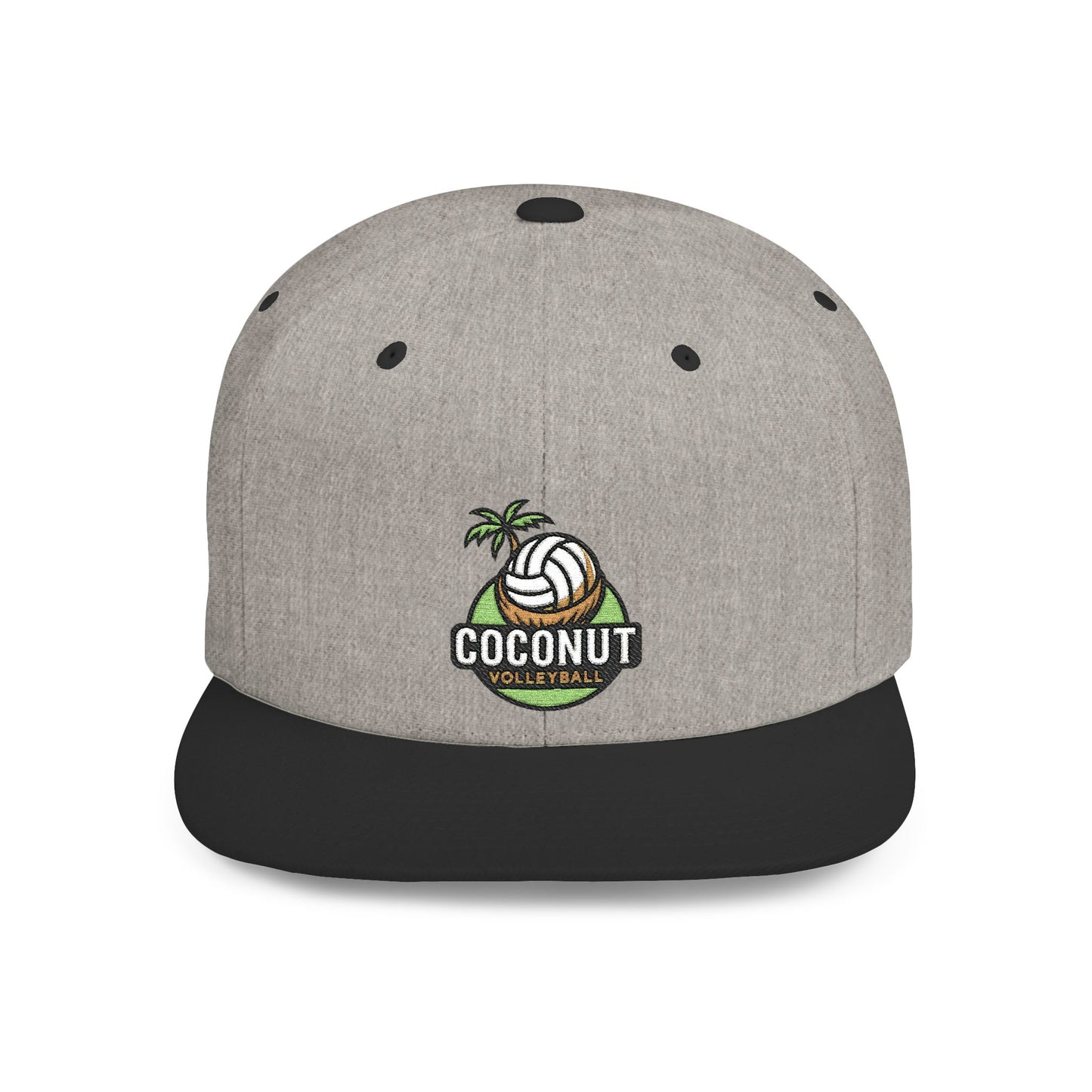Coconut Volleyball Snapback Cap - Trendy Beach Style Hat, Perfect for Summer Fun, Sports Events, Vacations, Gift for Beach Lovers