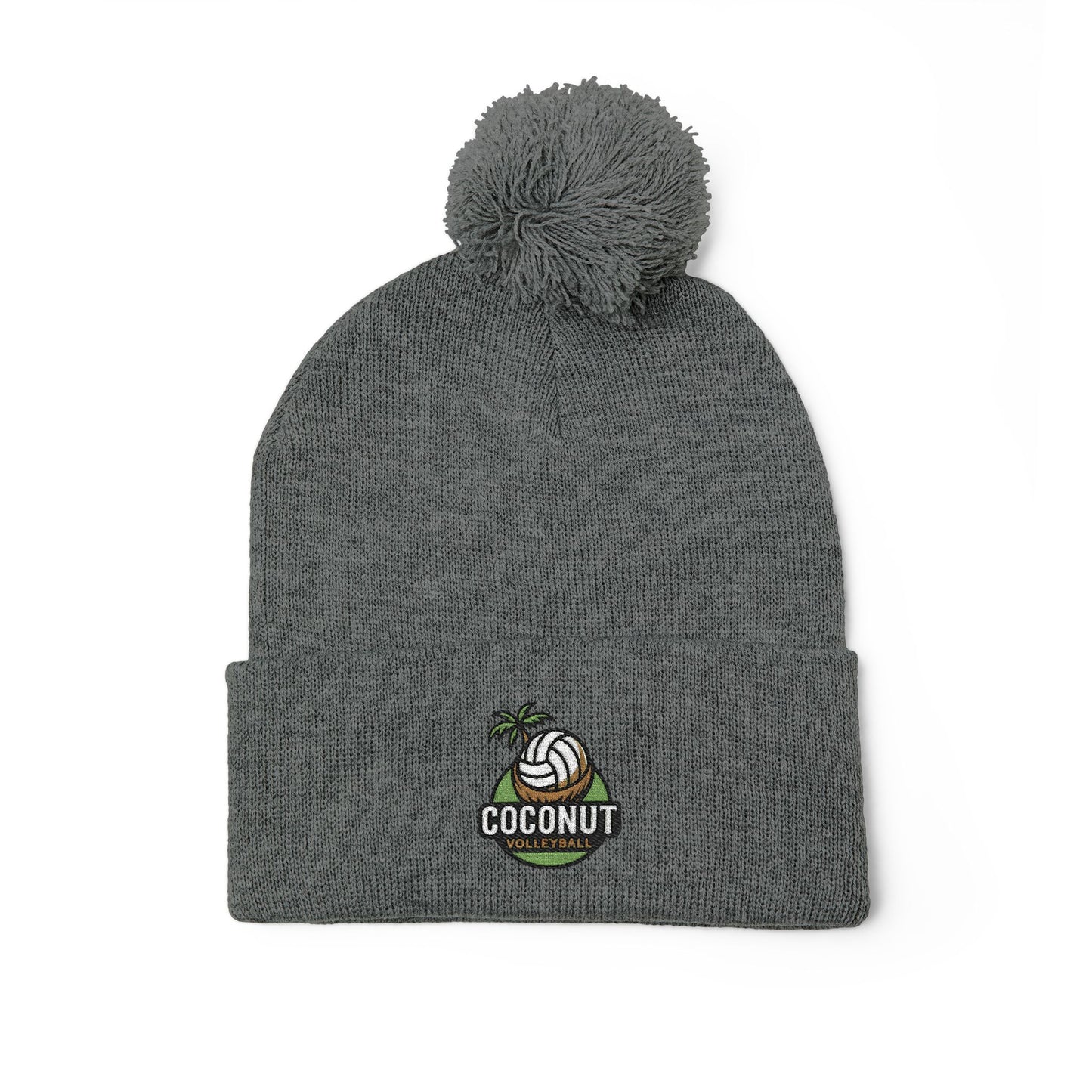 Cozy Embroidered Pom-Pom Knit Cap – Winter Hat, Casual Beanie, Gift for Him or Her, Outdoor Essentials, Trendy Cold Weather Accessory