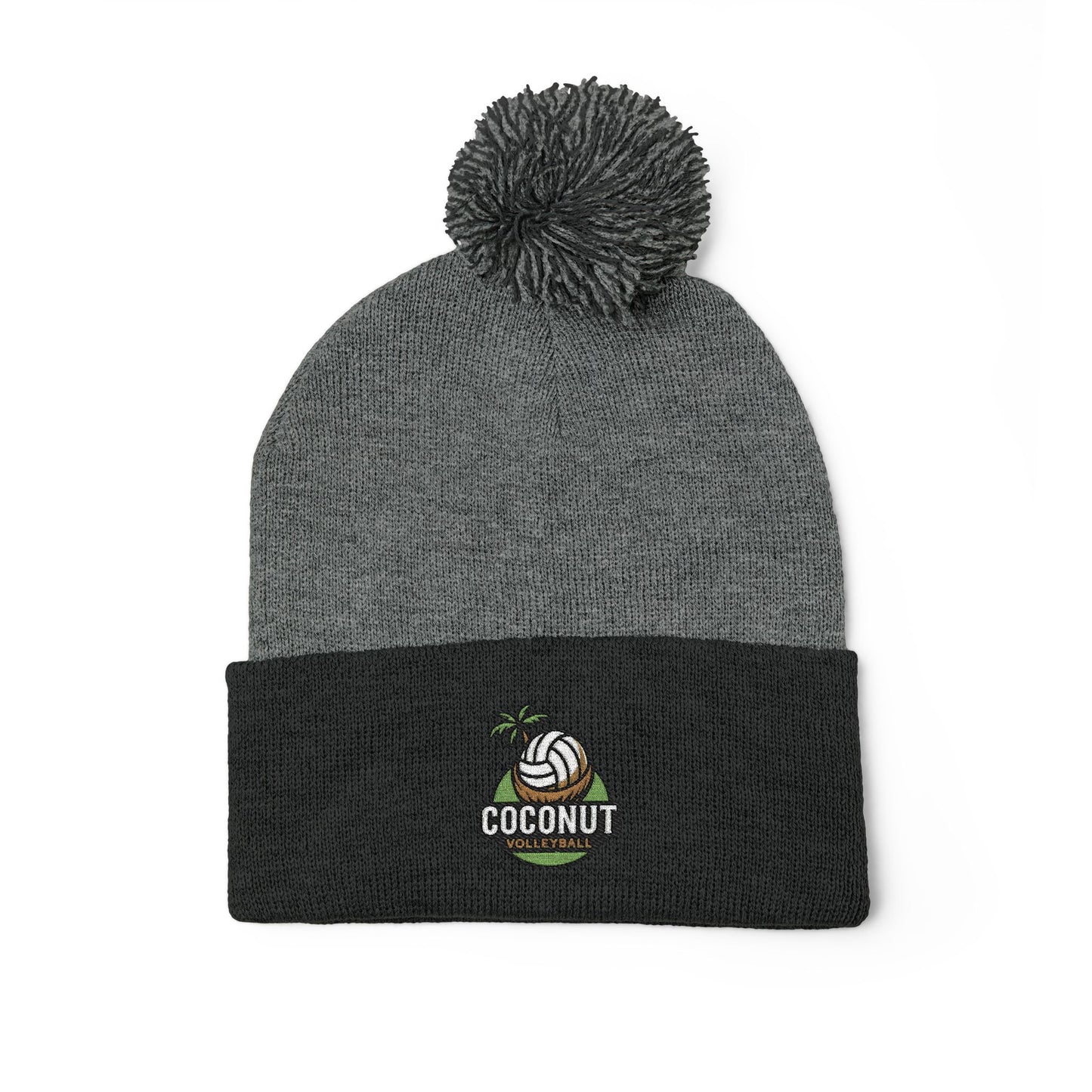 Cozy Embroidered Pom-Pom Knit Cap – Winter Hat, Casual Beanie, Gift for Him or Her, Outdoor Essentials, Trendy Cold Weather Accessory