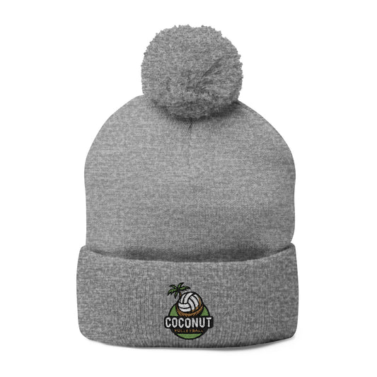 Cozy Embroidered Pom-Pom Knit Cap – Winter Hat, Casual Beanie, Gift for Him or Her, Outdoor Essentials, Trendy Cold Weather Accessory