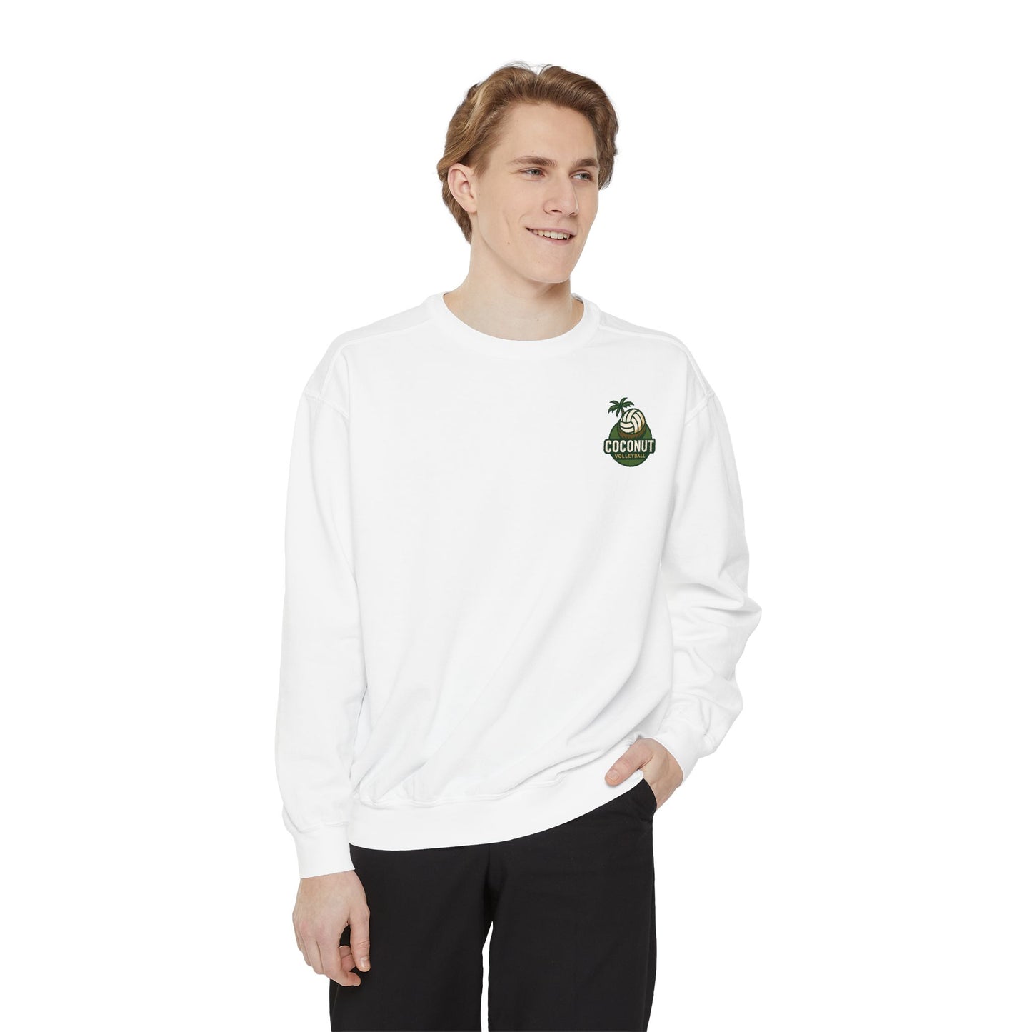 Coconut Paradise Sweatshirt | Cozy Unisex Garment-Dyed Crewneck | Beach Vibes, Summer Style, Perfect for Gifting, Casual Wear