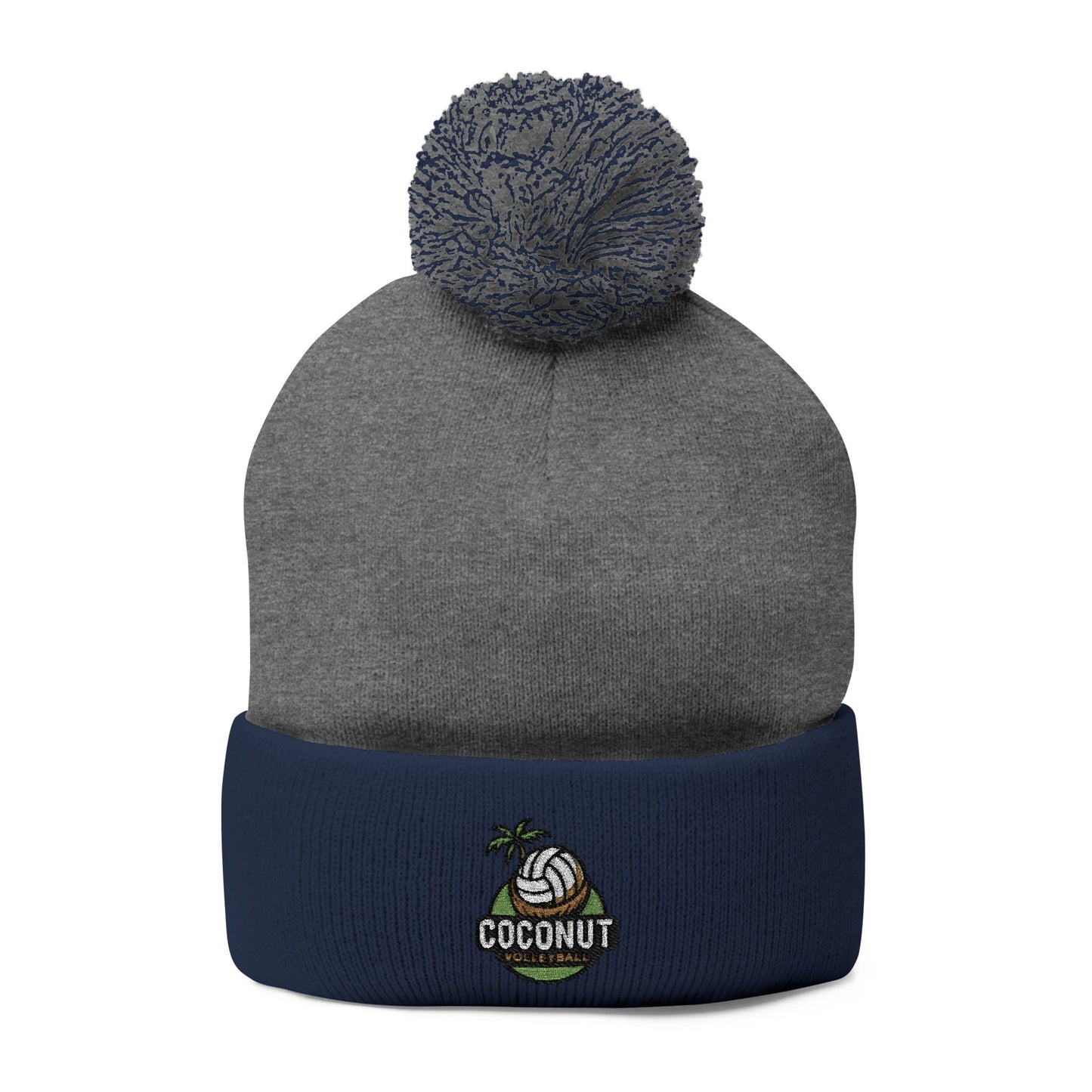 Cozy Embroidered Pom-Pom Knit Cap – Winter Hat, Casual Beanie, Gift for Him or Her, Outdoor Essentials, Trendy Cold Weather Accessory
