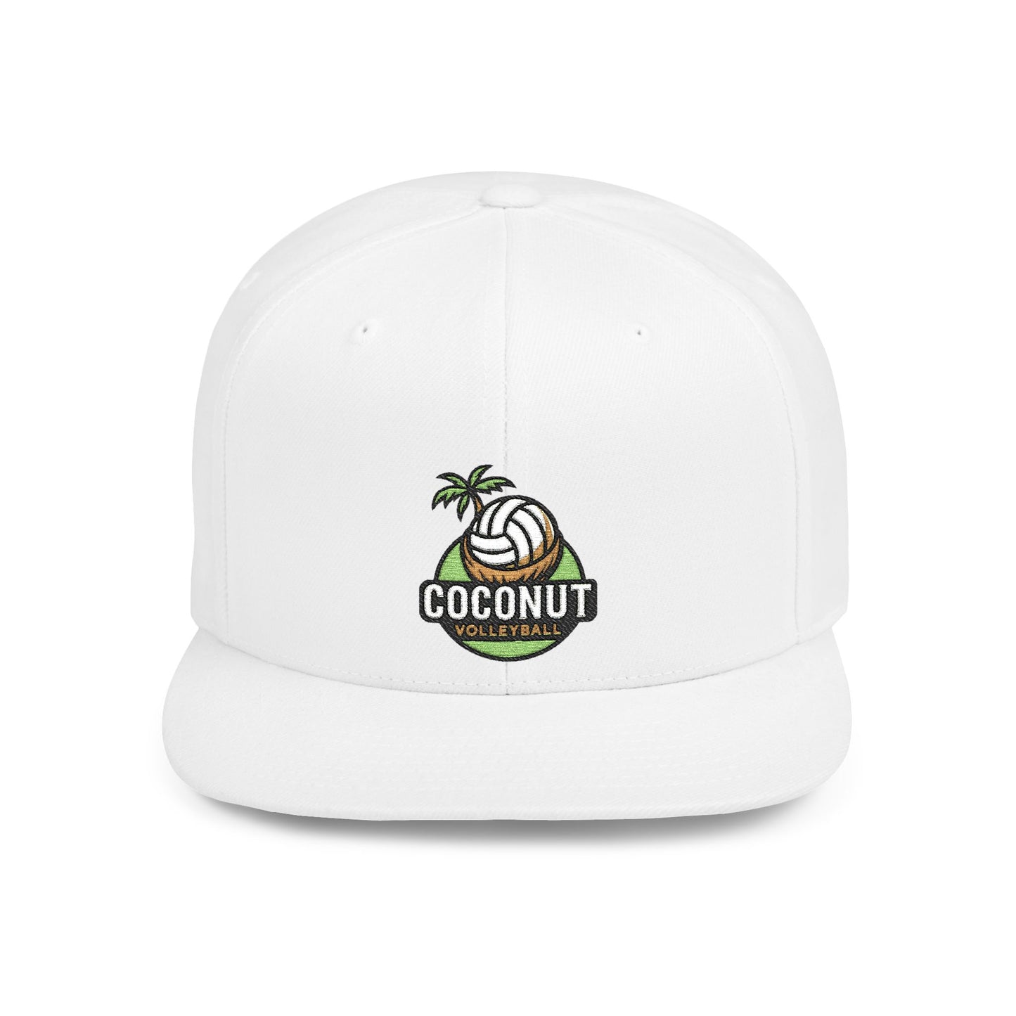 Coconut Volleyball Snapback Cap - Trendy Beach Style Hat, Perfect for Summer Fun, Sports Events, Vacations, Gift for Beach Lovers