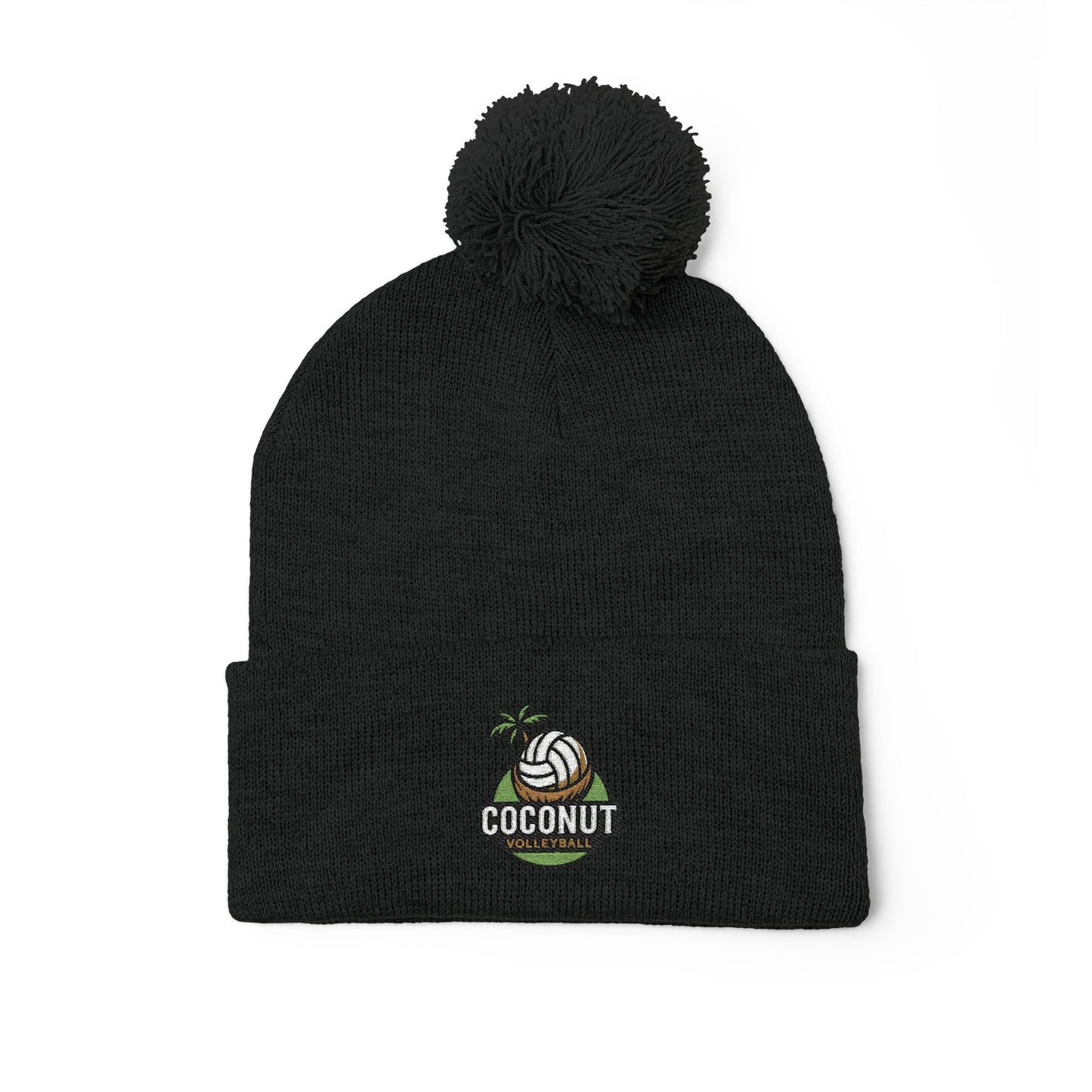 Cozy Embroidered Pom-Pom Knit Cap – Winter Hat, Casual Beanie, Gift for Him or Her, Outdoor Essentials, Trendy Cold Weather Accessory