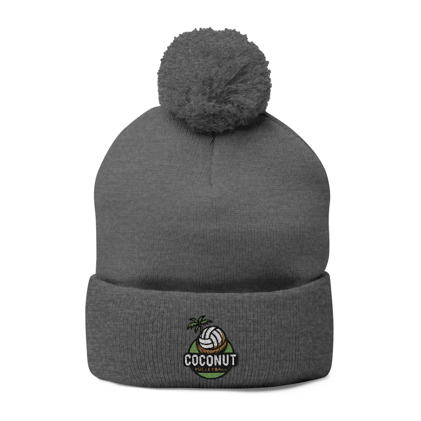 Cozy Embroidered Pom-Pom Knit Cap – Winter Hat, Casual Beanie, Gift for Him or Her, Outdoor Essentials, Trendy Cold Weather Accessory