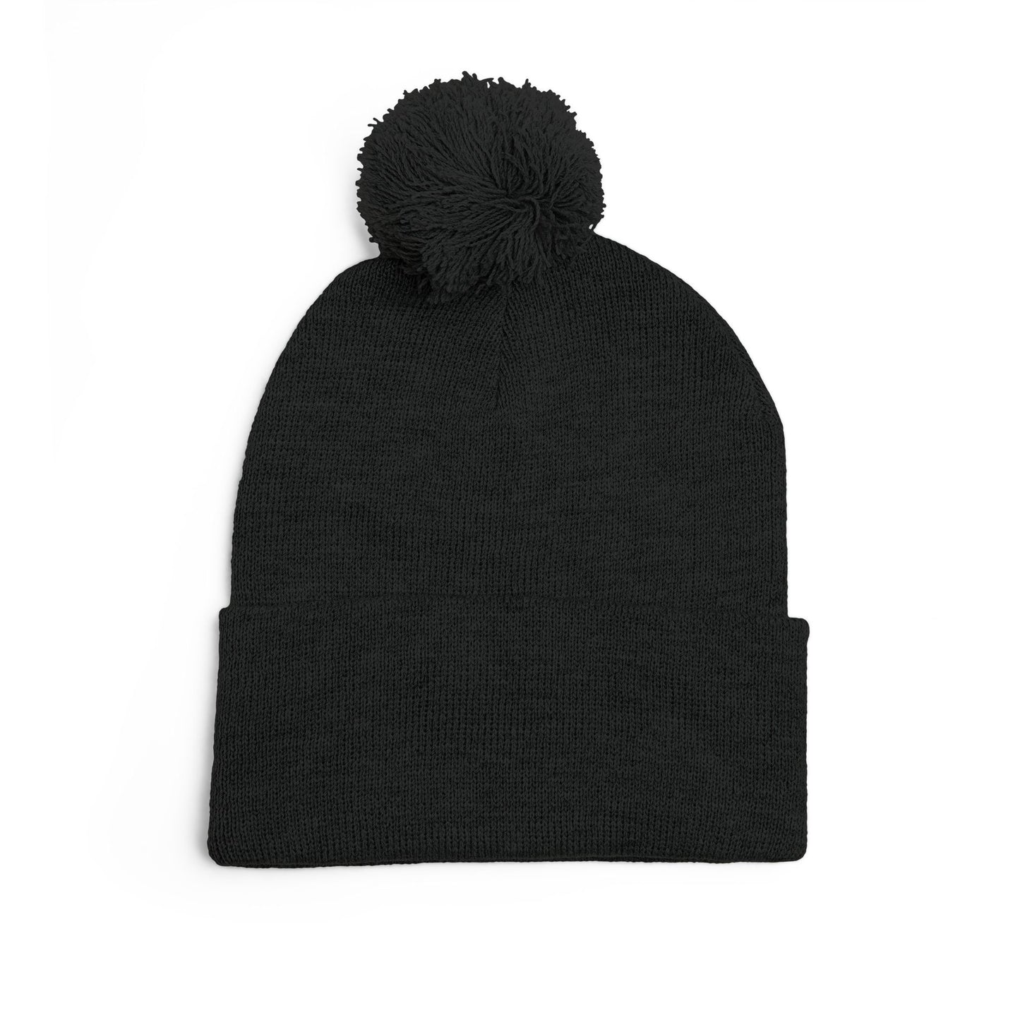 Cozy Embroidered Pom-Pom Knit Cap – Winter Hat, Casual Beanie, Gift for Him or Her, Outdoor Essentials, Trendy Cold Weather Accessory
