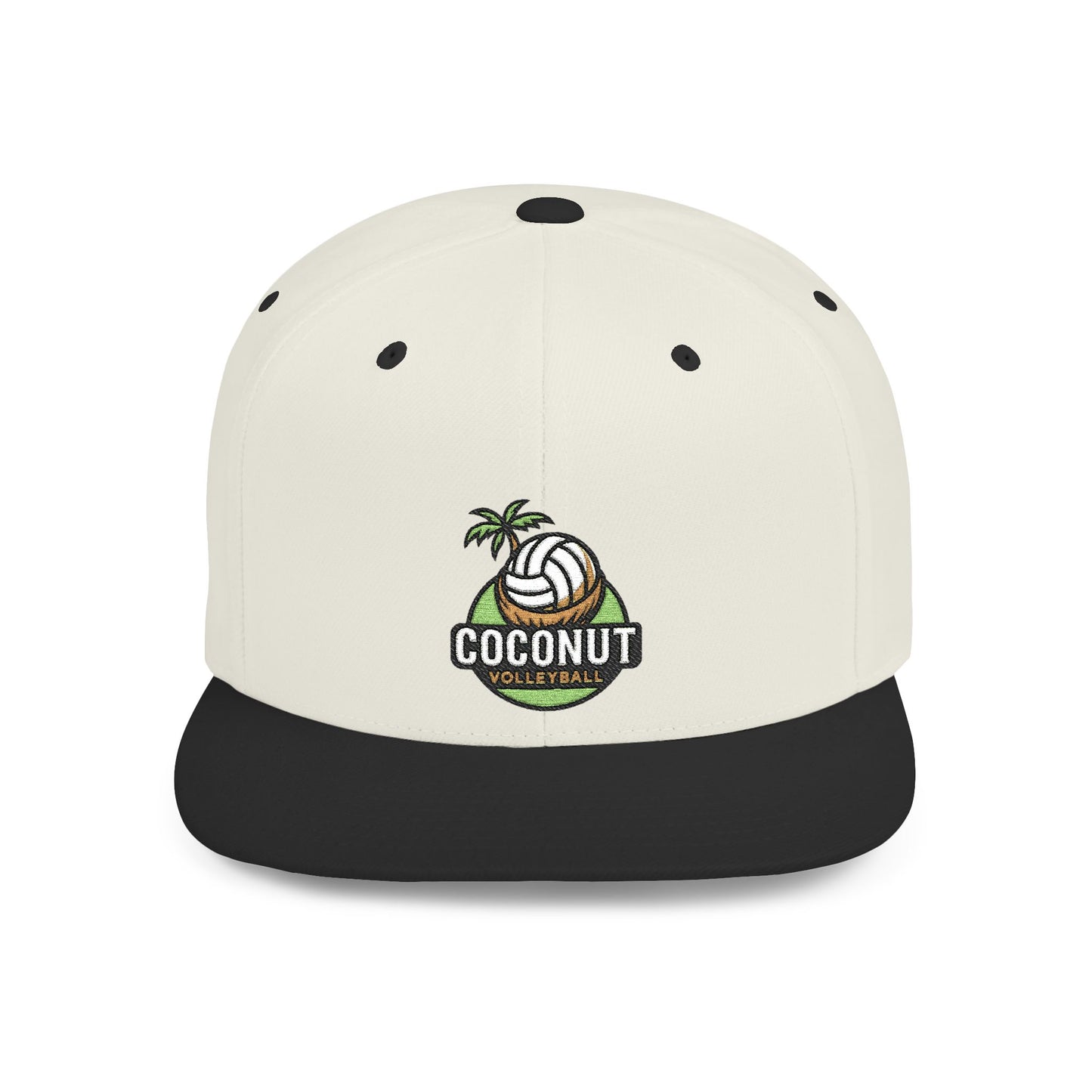 Coconut Volleyball Snapback Cap - Trendy Beach Style Hat, Perfect for Summer Fun, Sports Events, Vacations, Gift for Beach Lovers