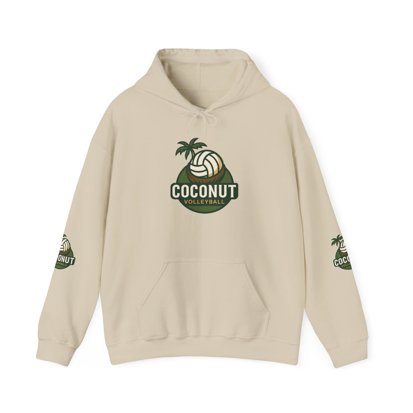 Coconut Volleyball Hoodie - Tropical Vibes Heavy Blend™ Hooded Sweatshirt