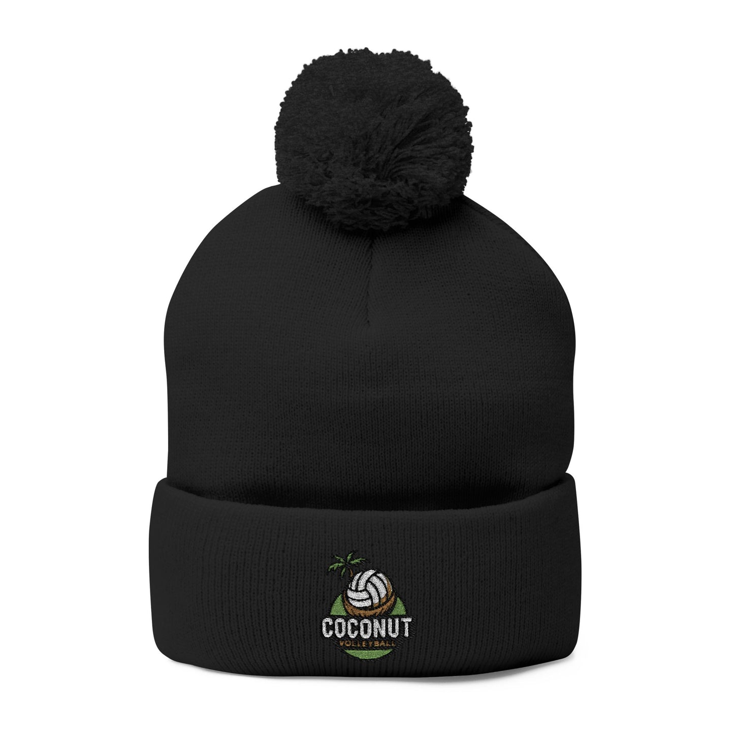 Cozy Embroidered Pom-Pom Knit Cap – Winter Hat, Casual Beanie, Gift for Him or Her, Outdoor Essentials, Trendy Cold Weather Accessory