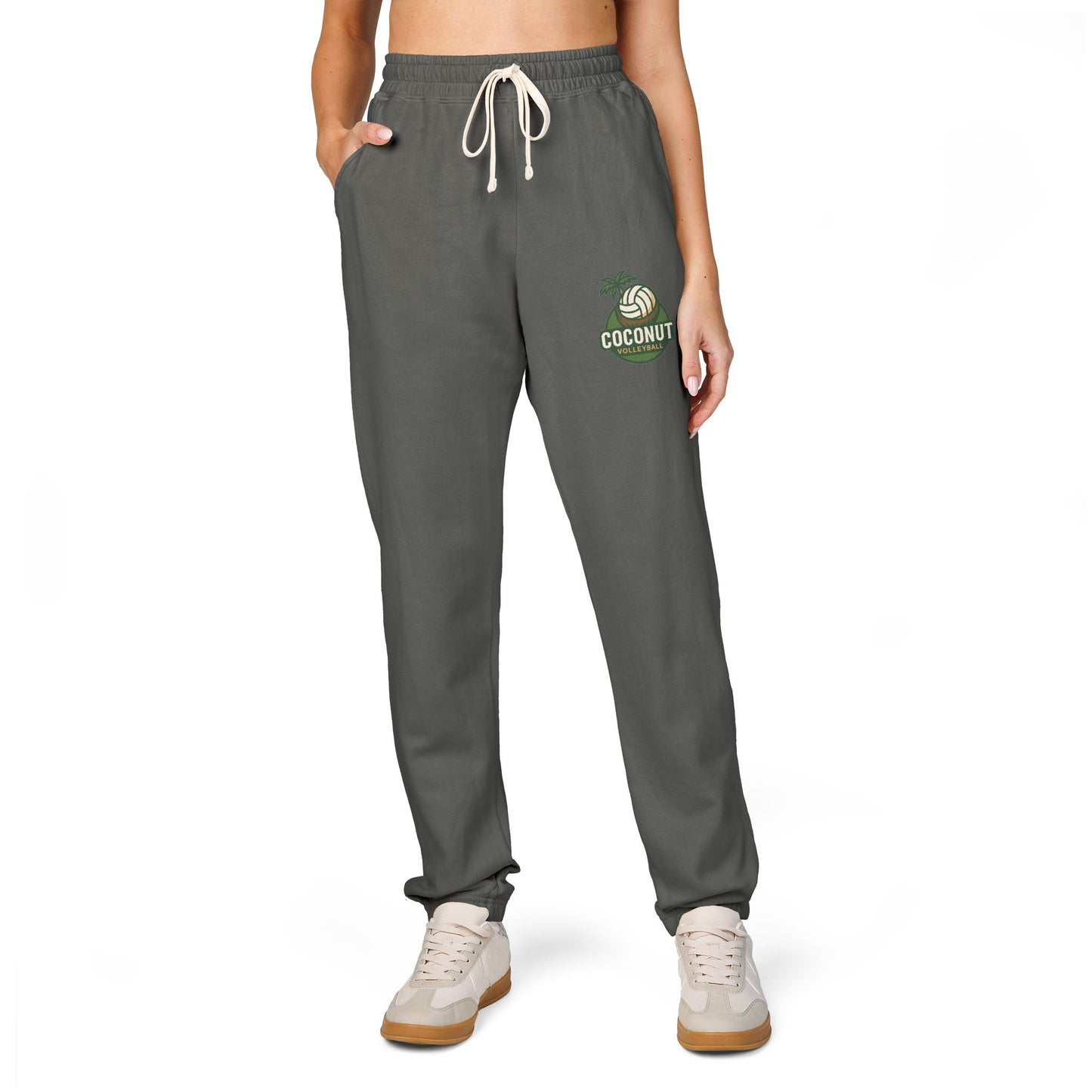 Fleece Sweatpants - Coconut Volleyball Tropical Vibes